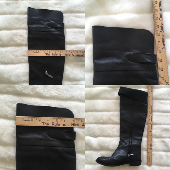 Guess Black Leather OTK Boots - Picture 5 of 12